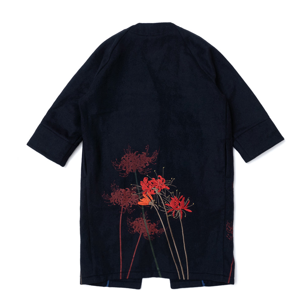 彼岸花着物衿コート