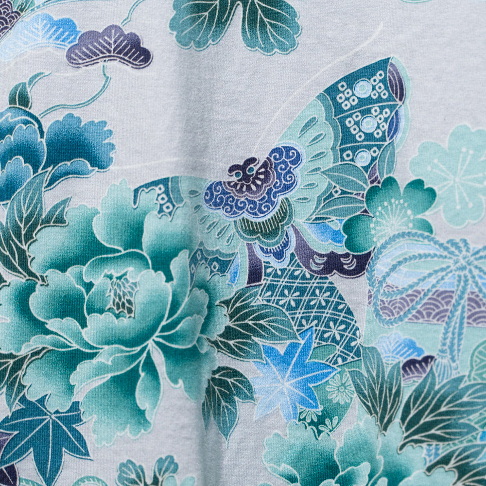 -flowers & butterfly- Long T-shirt
