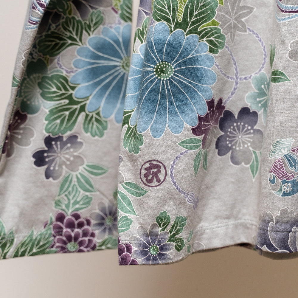 -flowers & butterfly- Long T-shirt