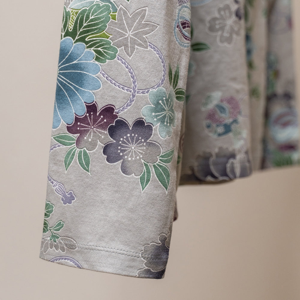 -flowers & butterfly- Long T-shirt