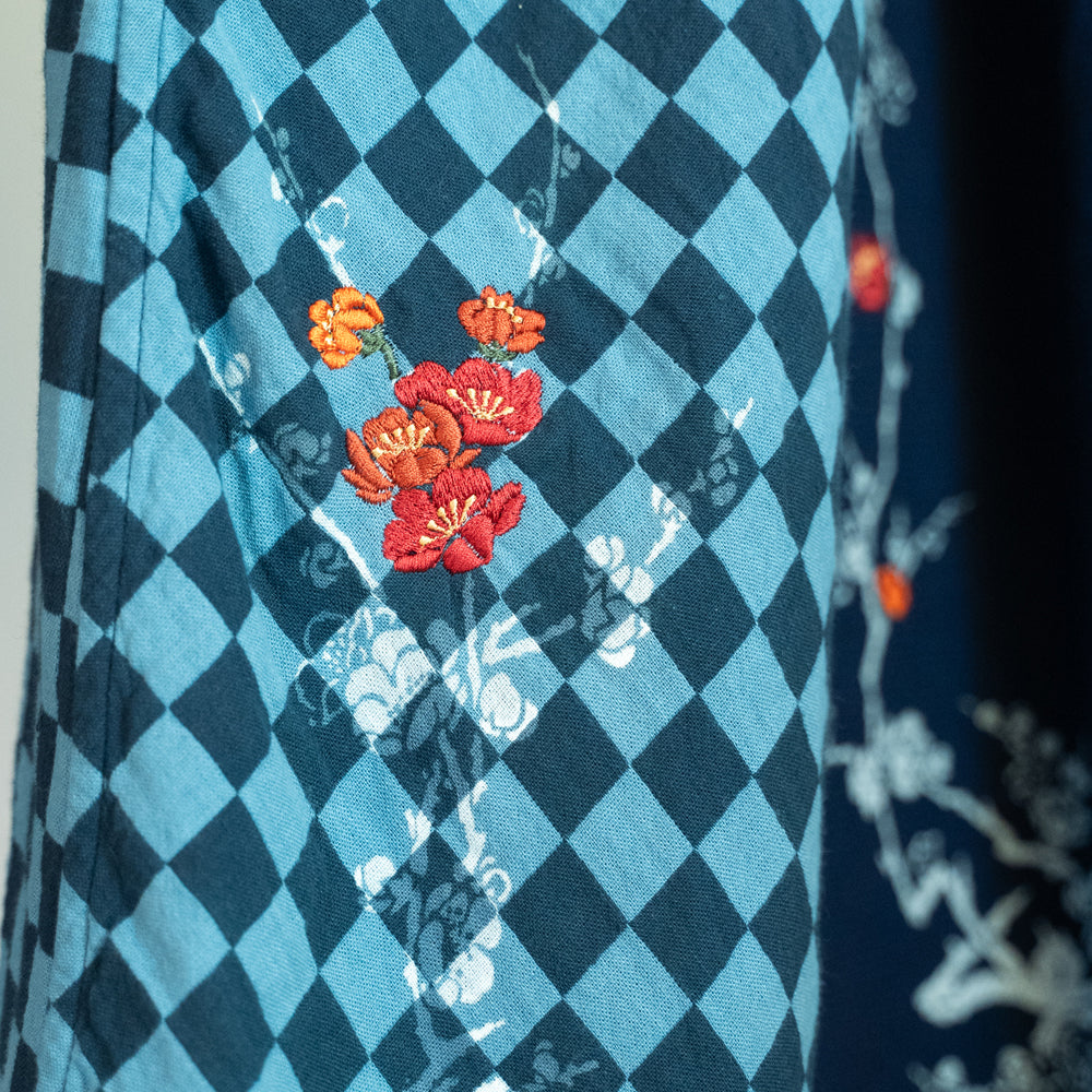 Ichimatsu Kimono Cross Dress (Plum)