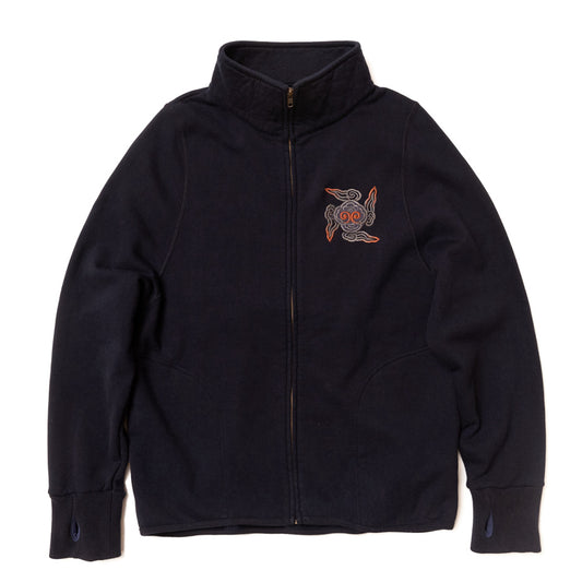 Cloud Manji embroidery lining brushed Zip