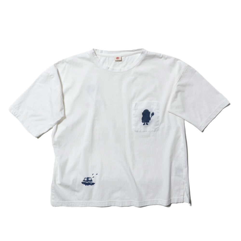 隠れ妖怪ポケット付き半袖Tシャツ