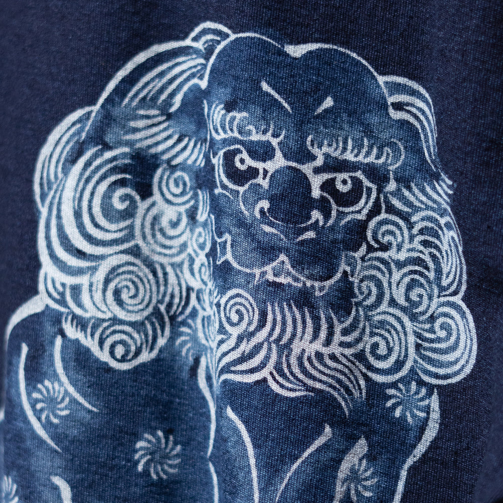 唐獅子牡丹Vネック半袖Tシャツ