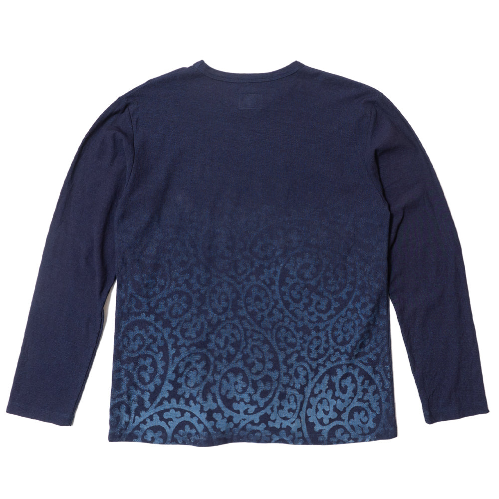 蛸唐草インディゴTシャツ