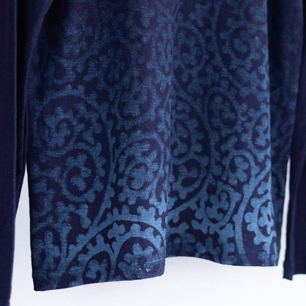 蛸唐草インディゴTシャツ