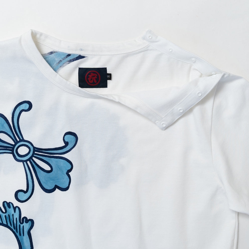 筒書き手彩色半袖T