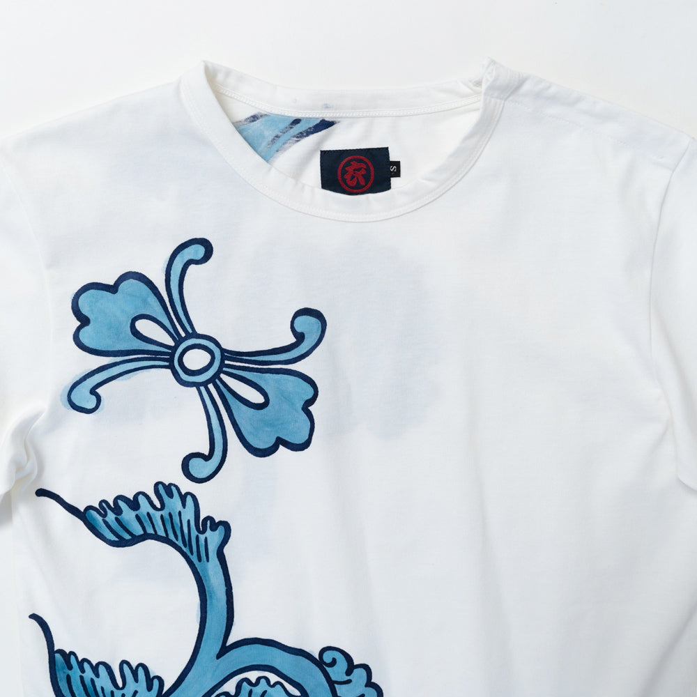 筒書き手彩色半袖T