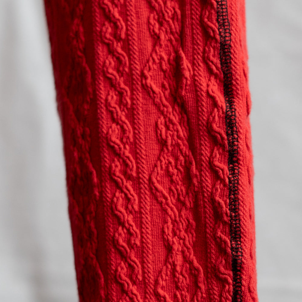 アランニット編みレギンス