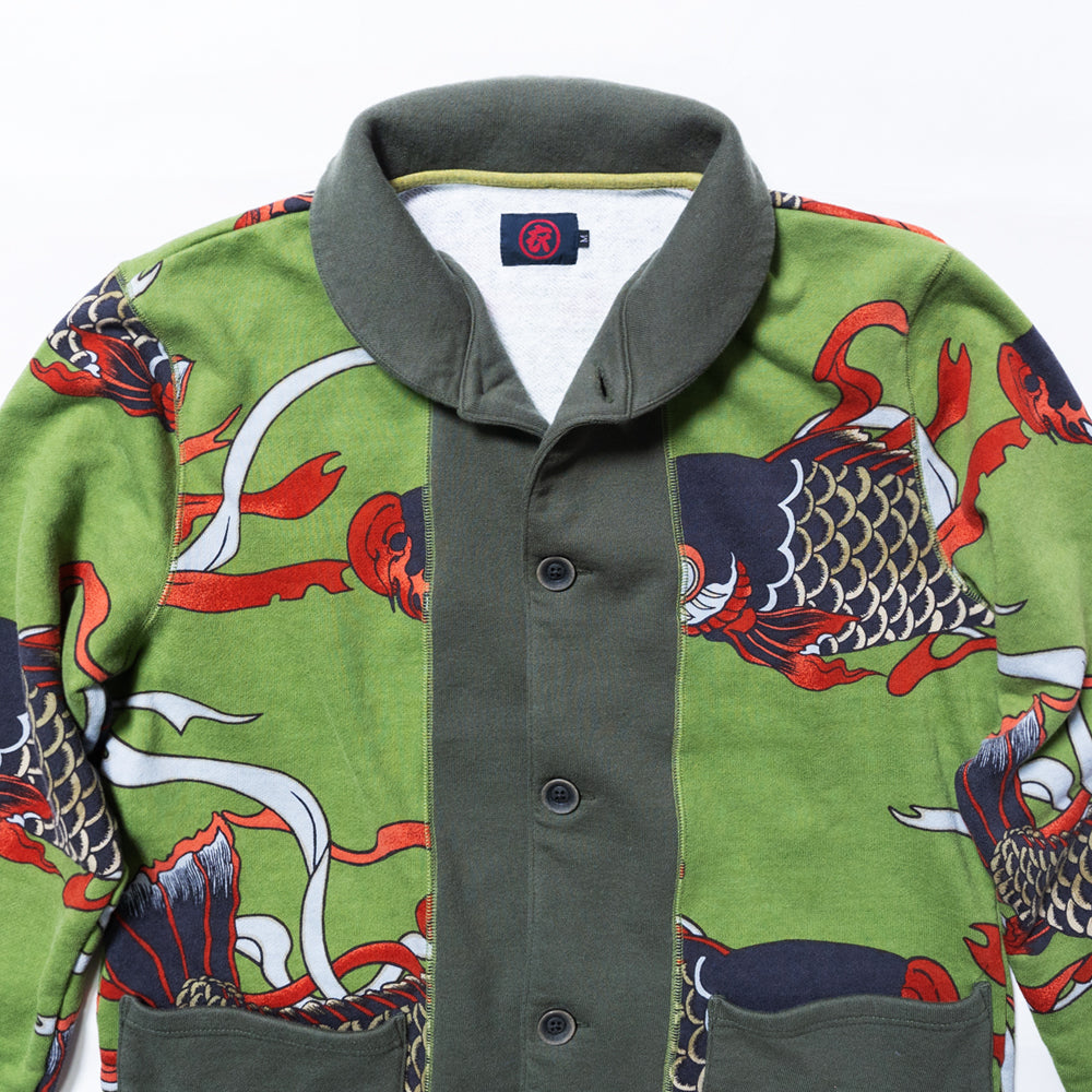 並んだ鯉のぼり総柄カーディガン