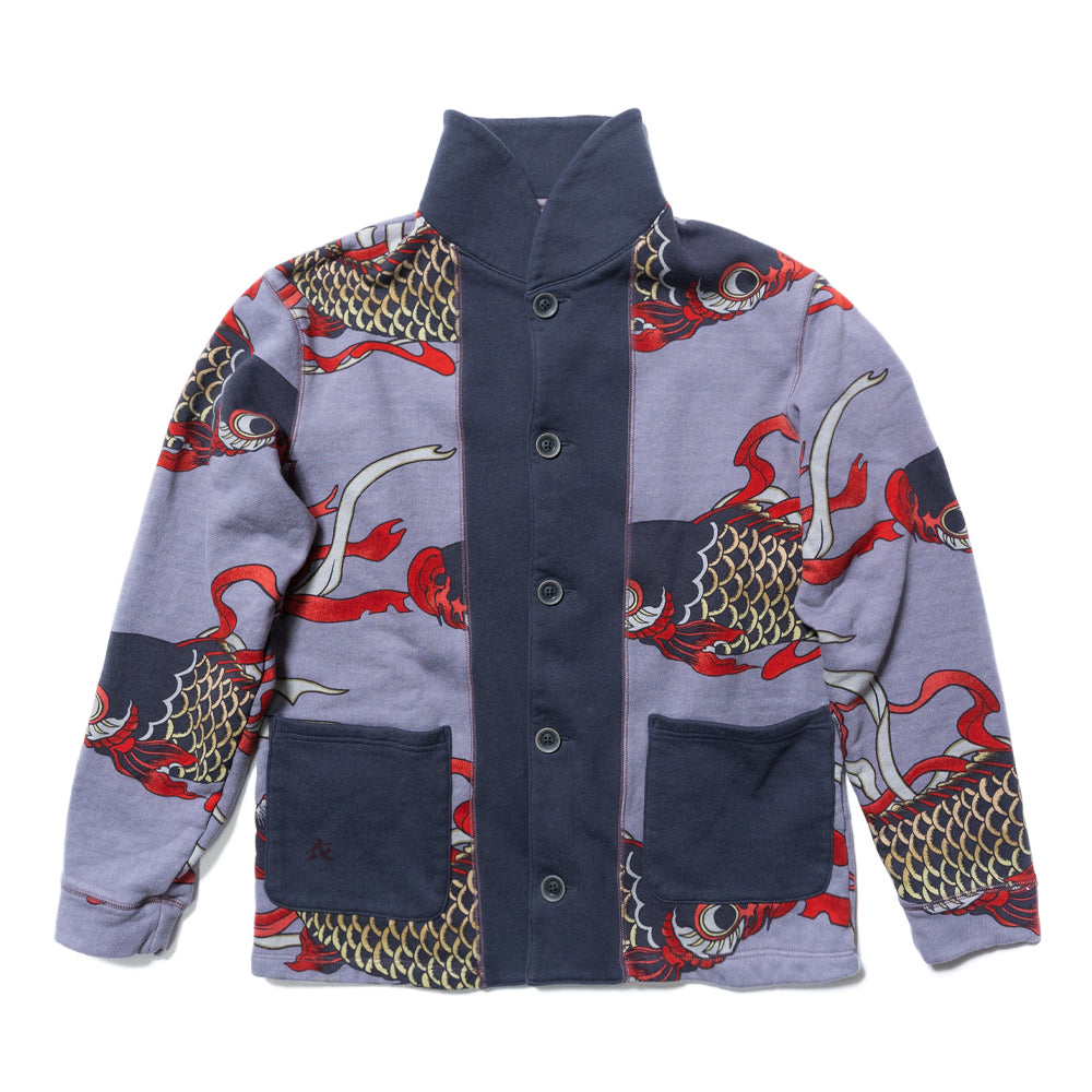 並んだ鯉のぼり総柄カーディガン