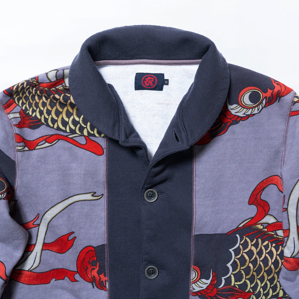 並んだ鯉のぼり総柄カーディガン