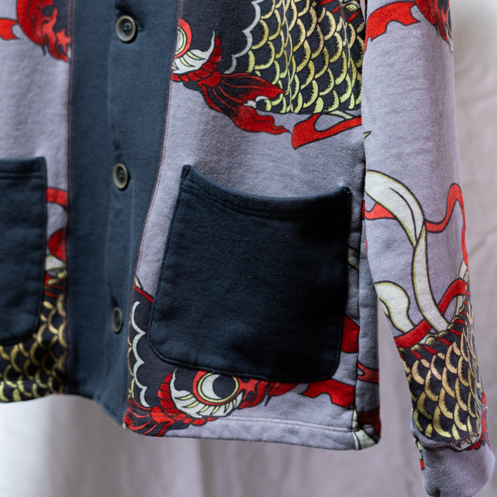 並んだ鯉のぼり総柄カーディガン