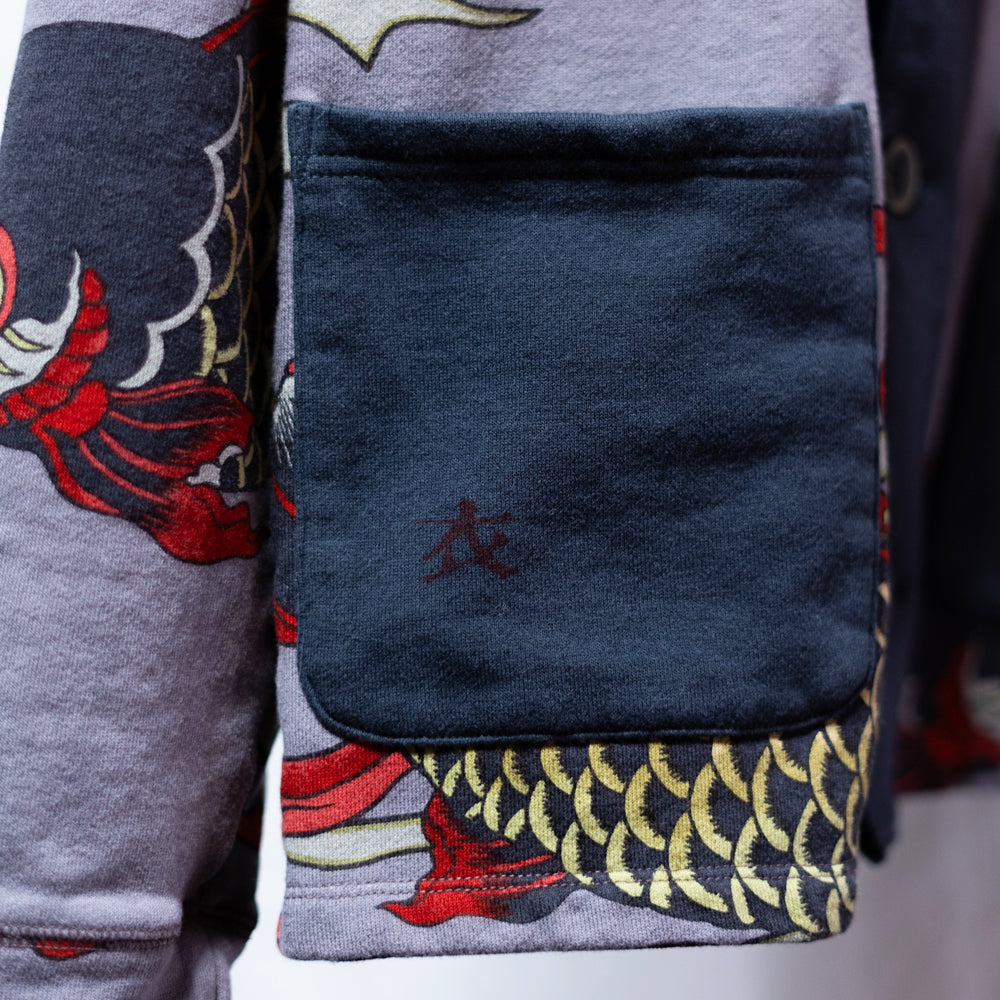 並んだ鯉のぼり総柄カーディガン