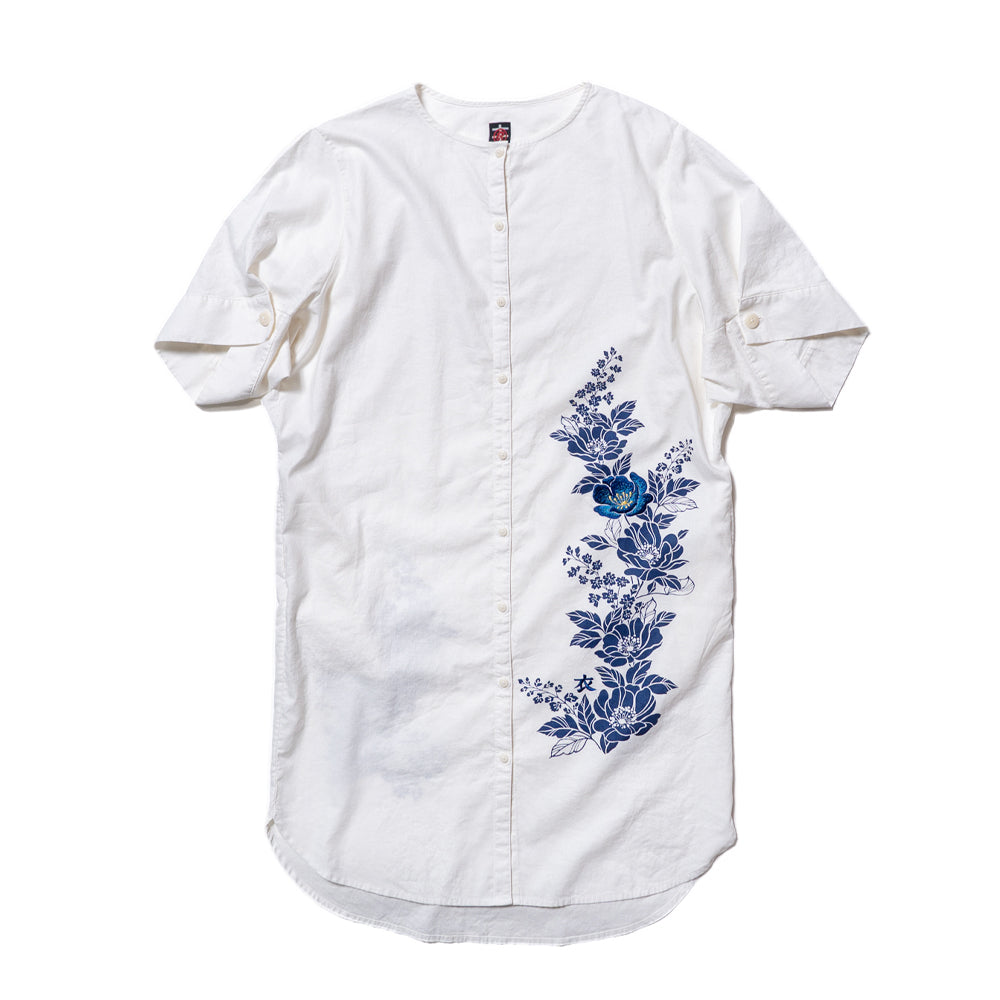 牡丹一華袖変形ワンピース