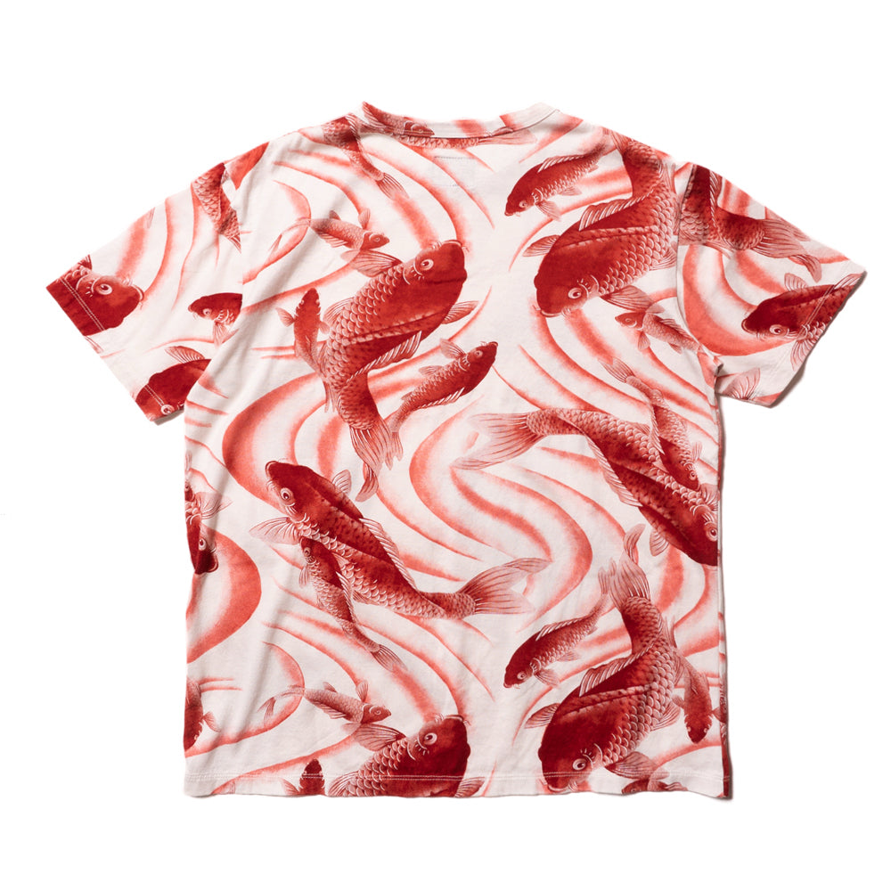 Koi fish and water-flow Pattern T-shirt