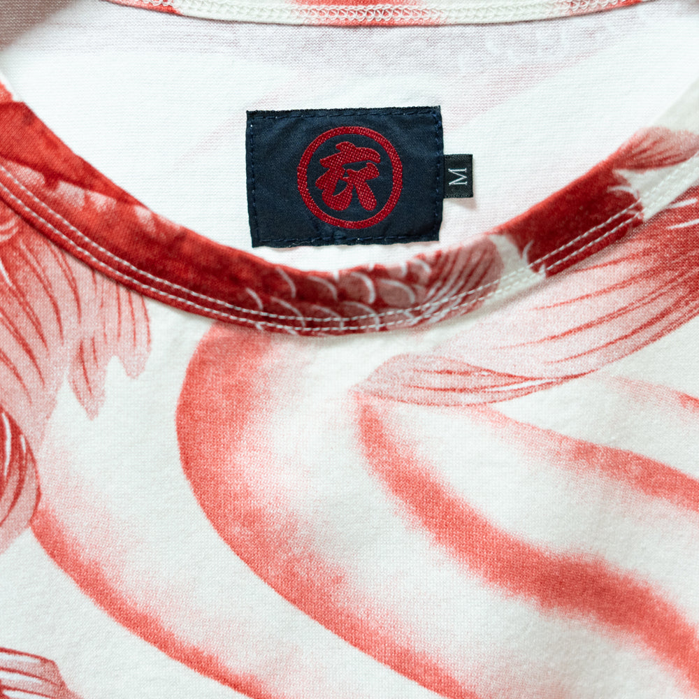 Koi fish and water-flow Pattern T-shirt