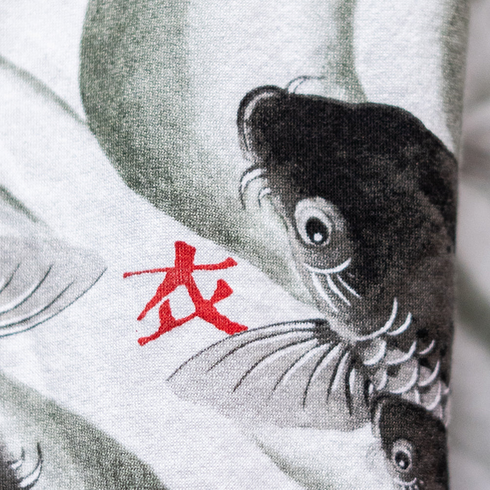 Koi fish and water-flow Pattern T-shirt