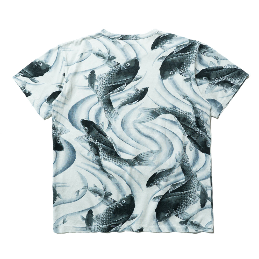 Koi fish and water-flow Pattern T-shirt