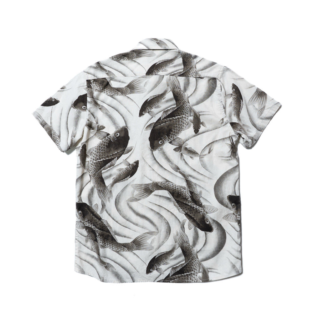 流水鯉総柄シャツ