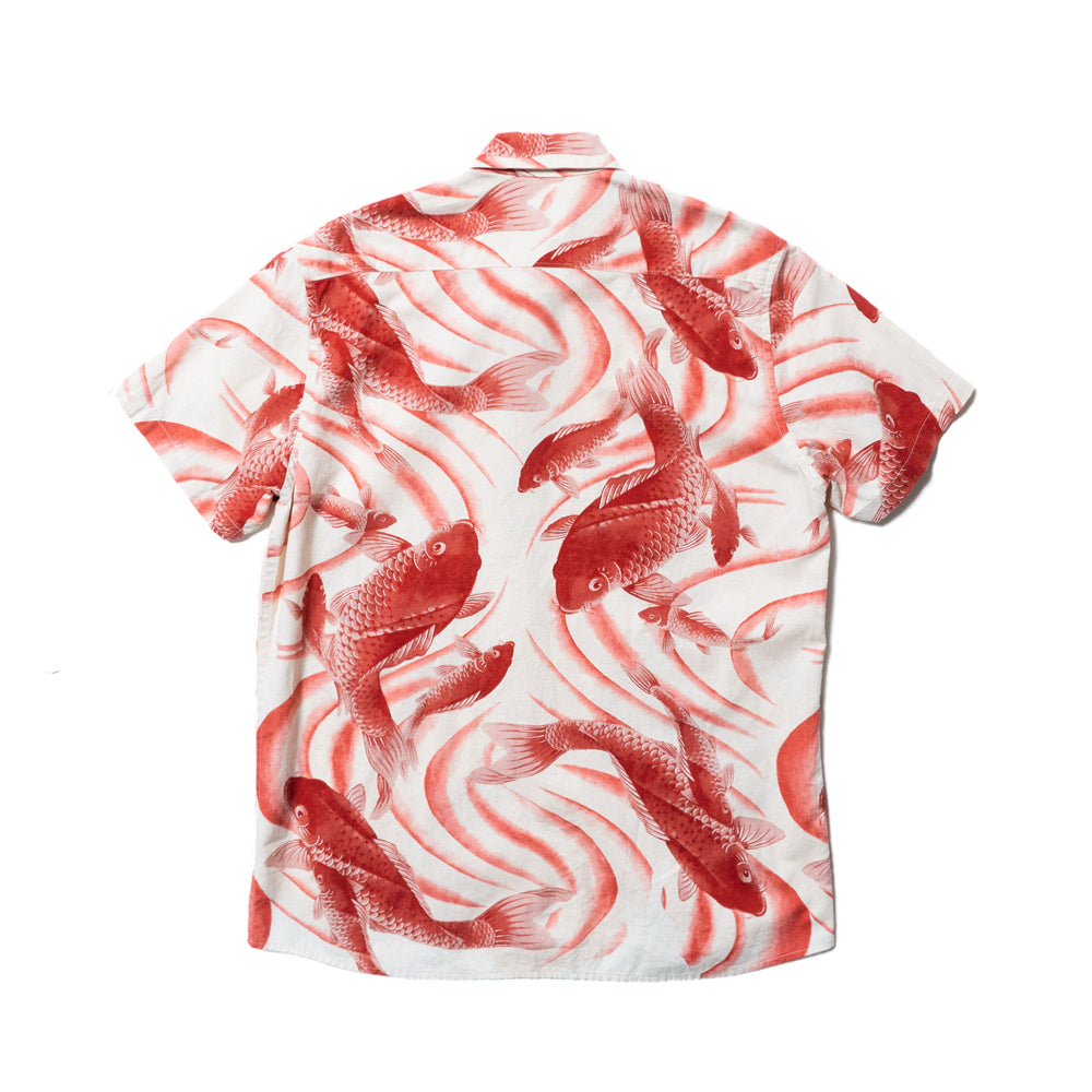 流水鯉総柄シャツ