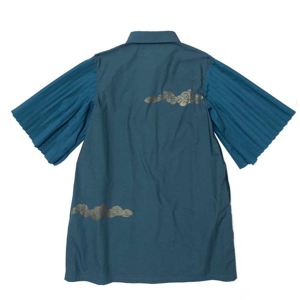Heron pleated sleeve Dress