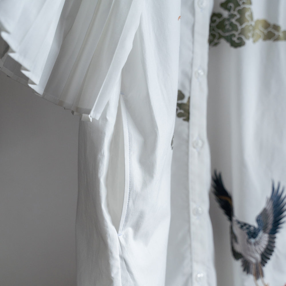 Heron pleated sleeve Dress