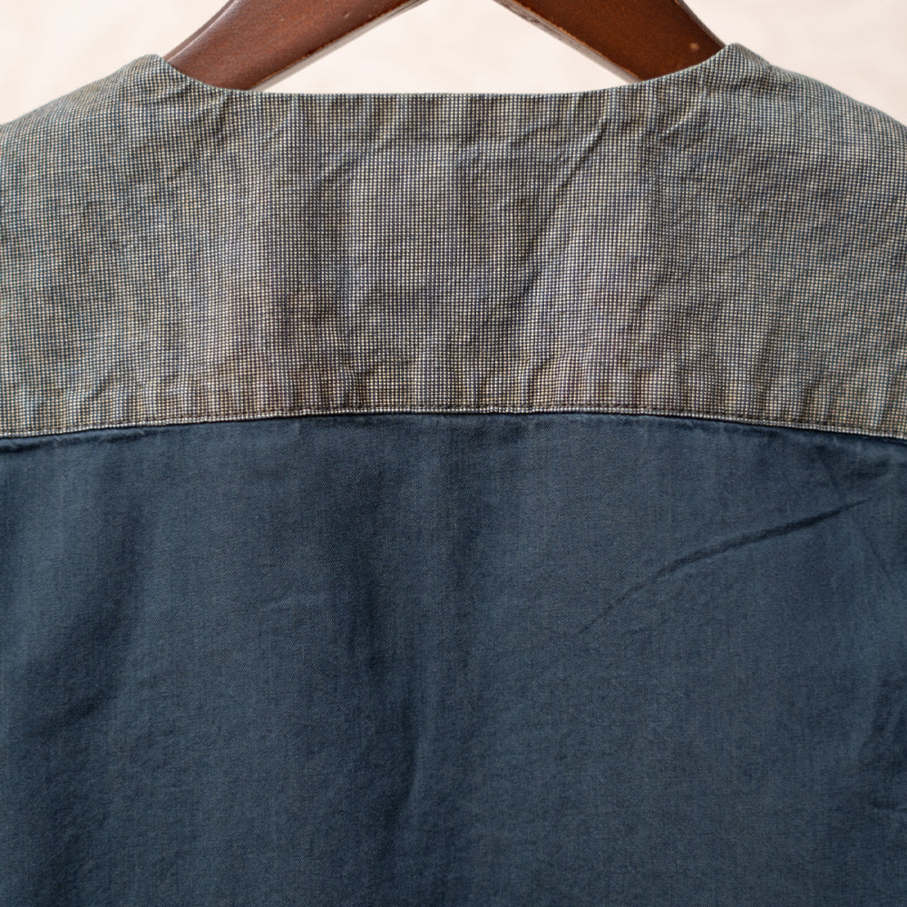 刺し子ポケット切り替え ベスト