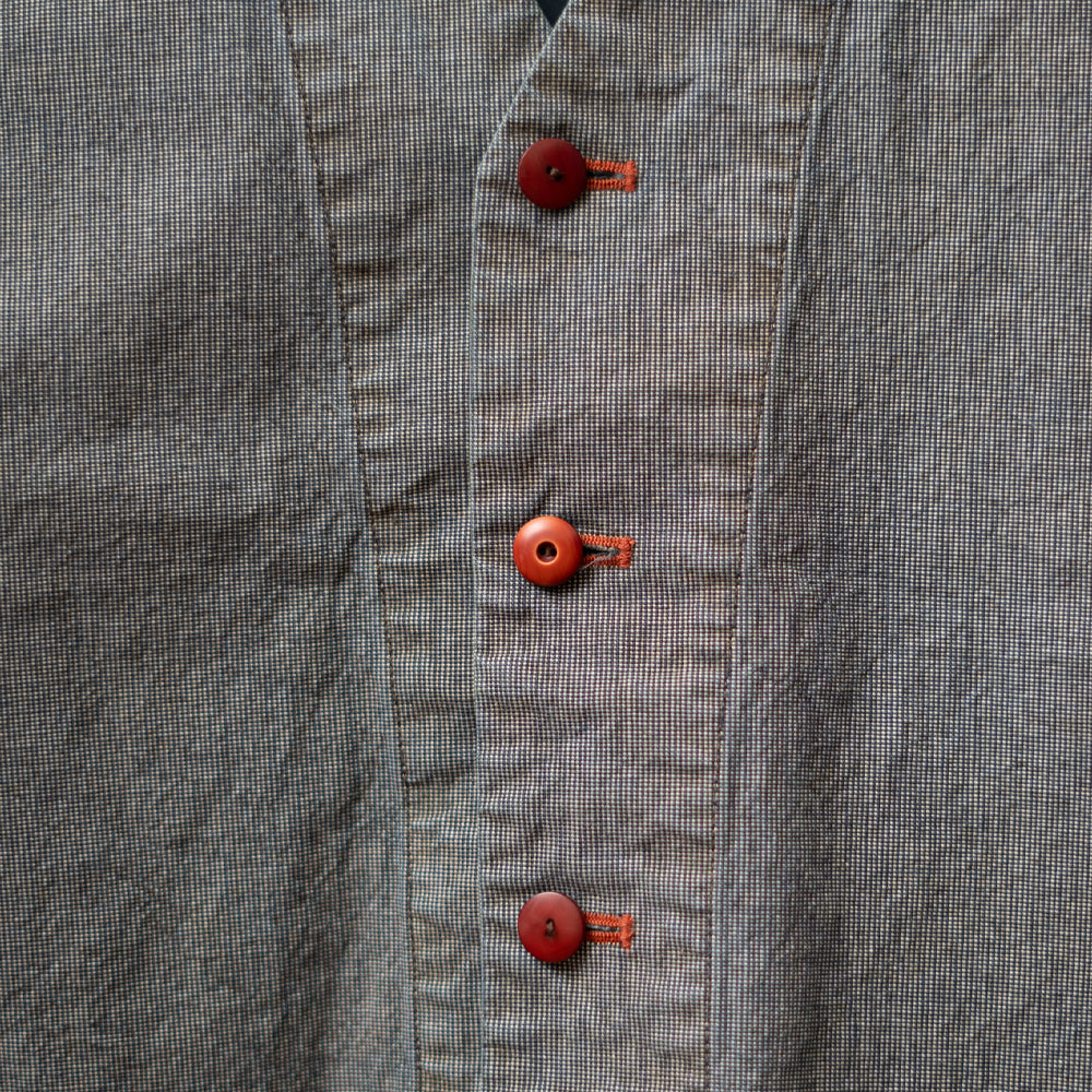 刺し子ポケット切り替え ベスト