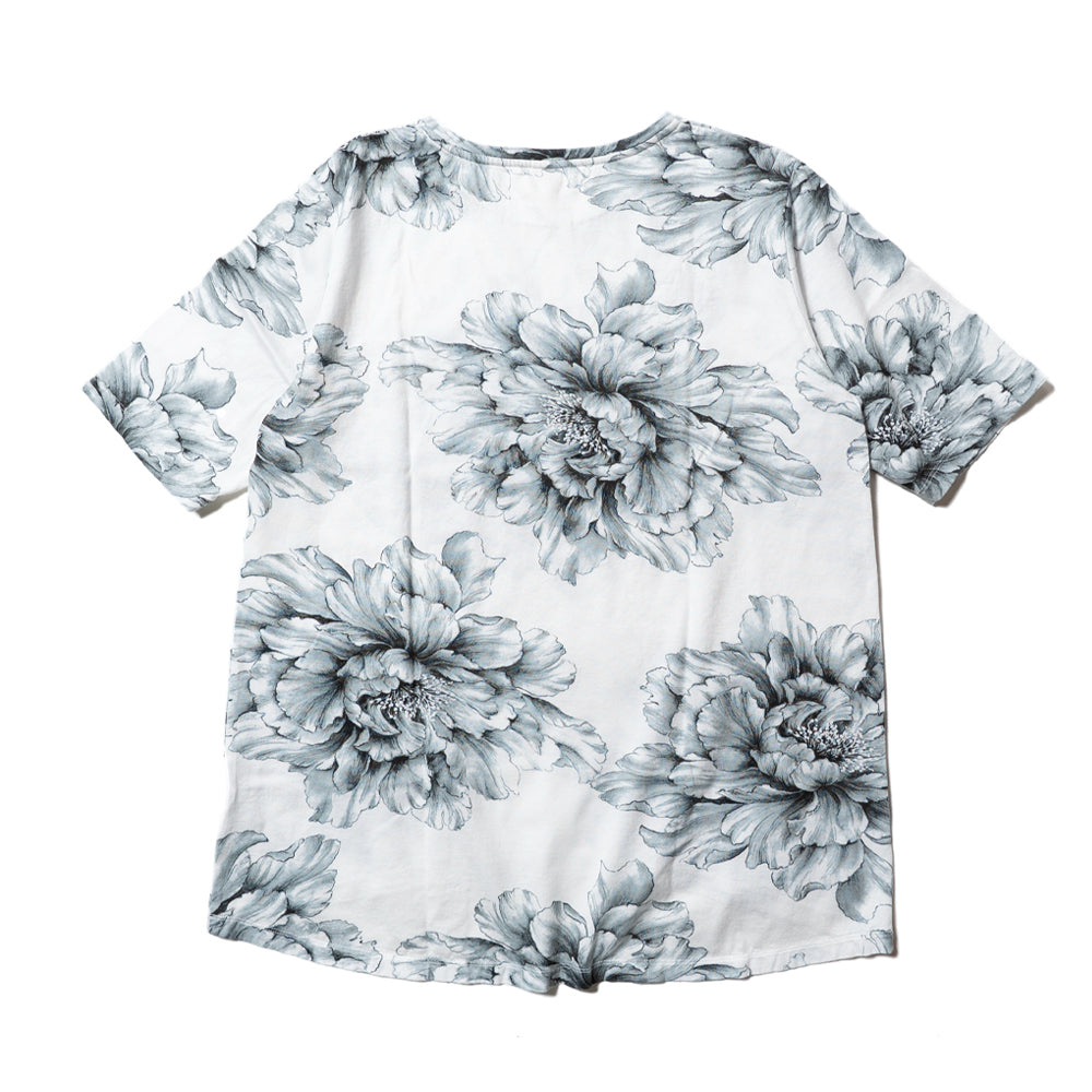 水墨牡丹総柄チュニック