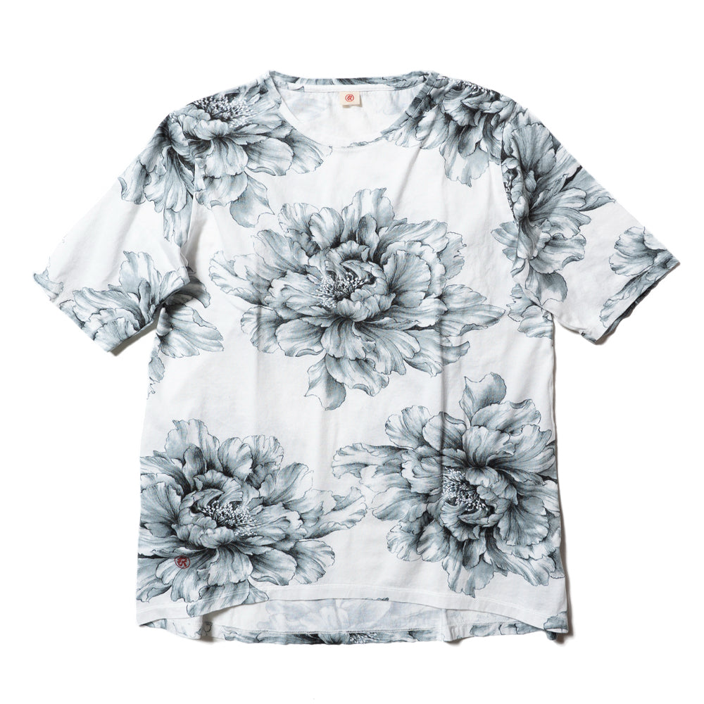 水墨牡丹総柄チュニック