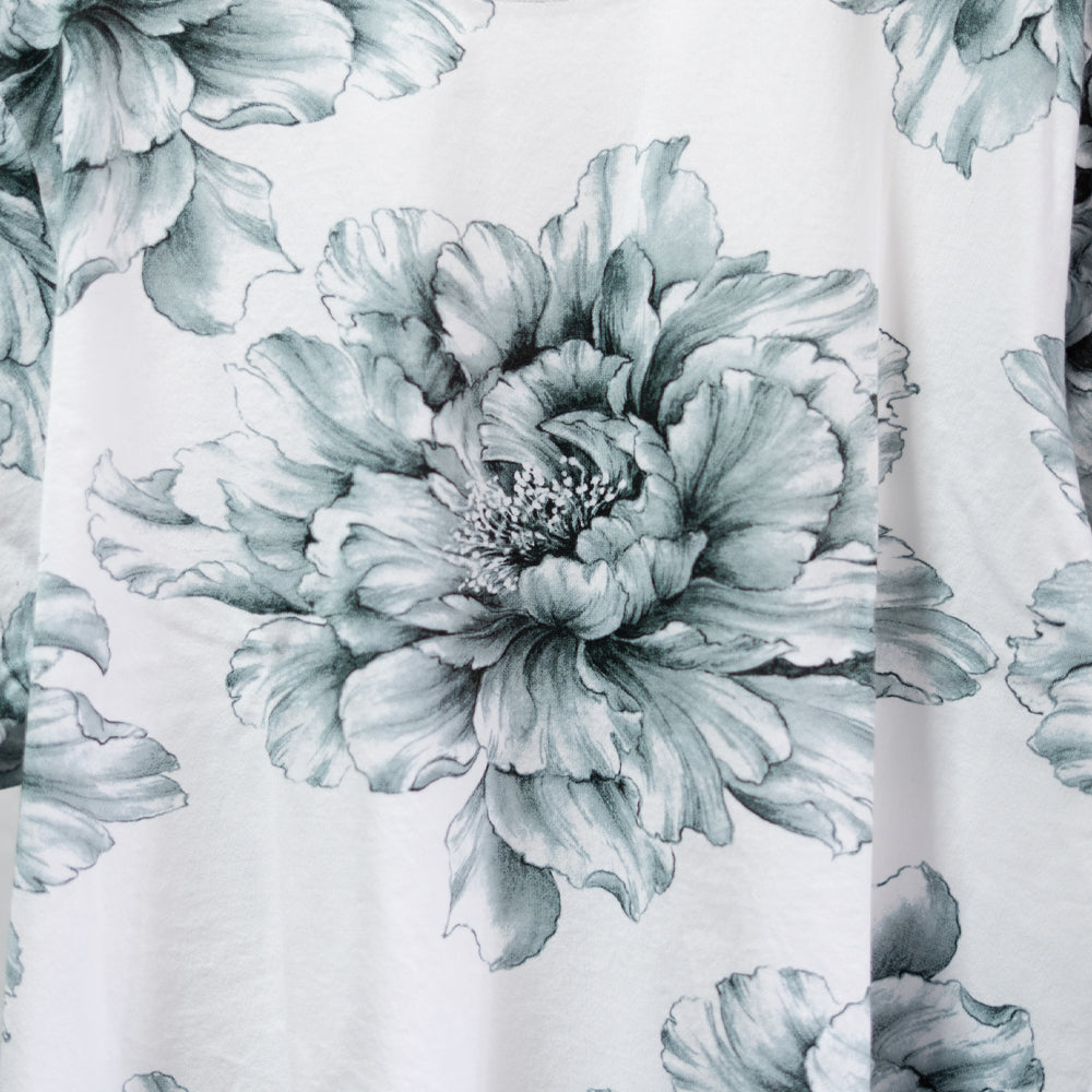 水墨牡丹総柄チュニック