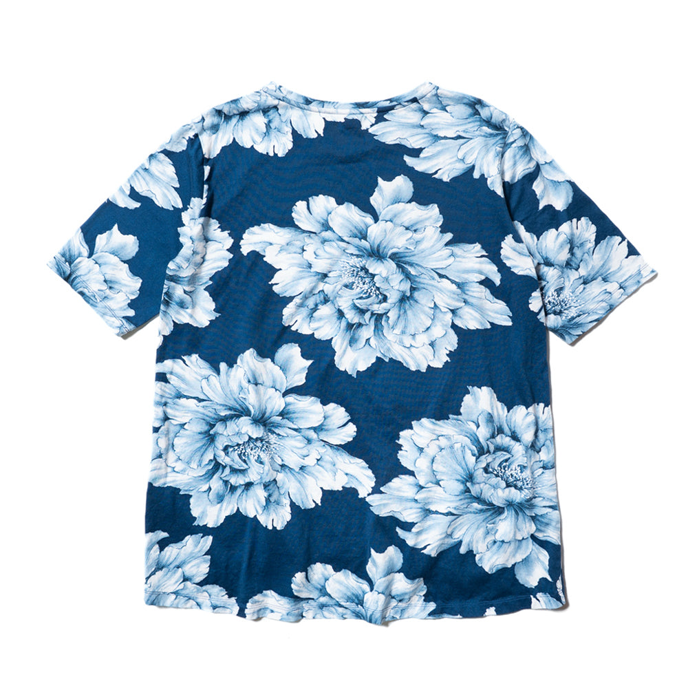 水墨牡丹総柄チュニック