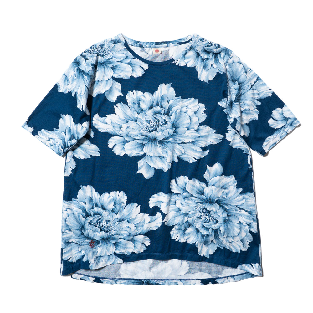 水墨牡丹総柄チュニック