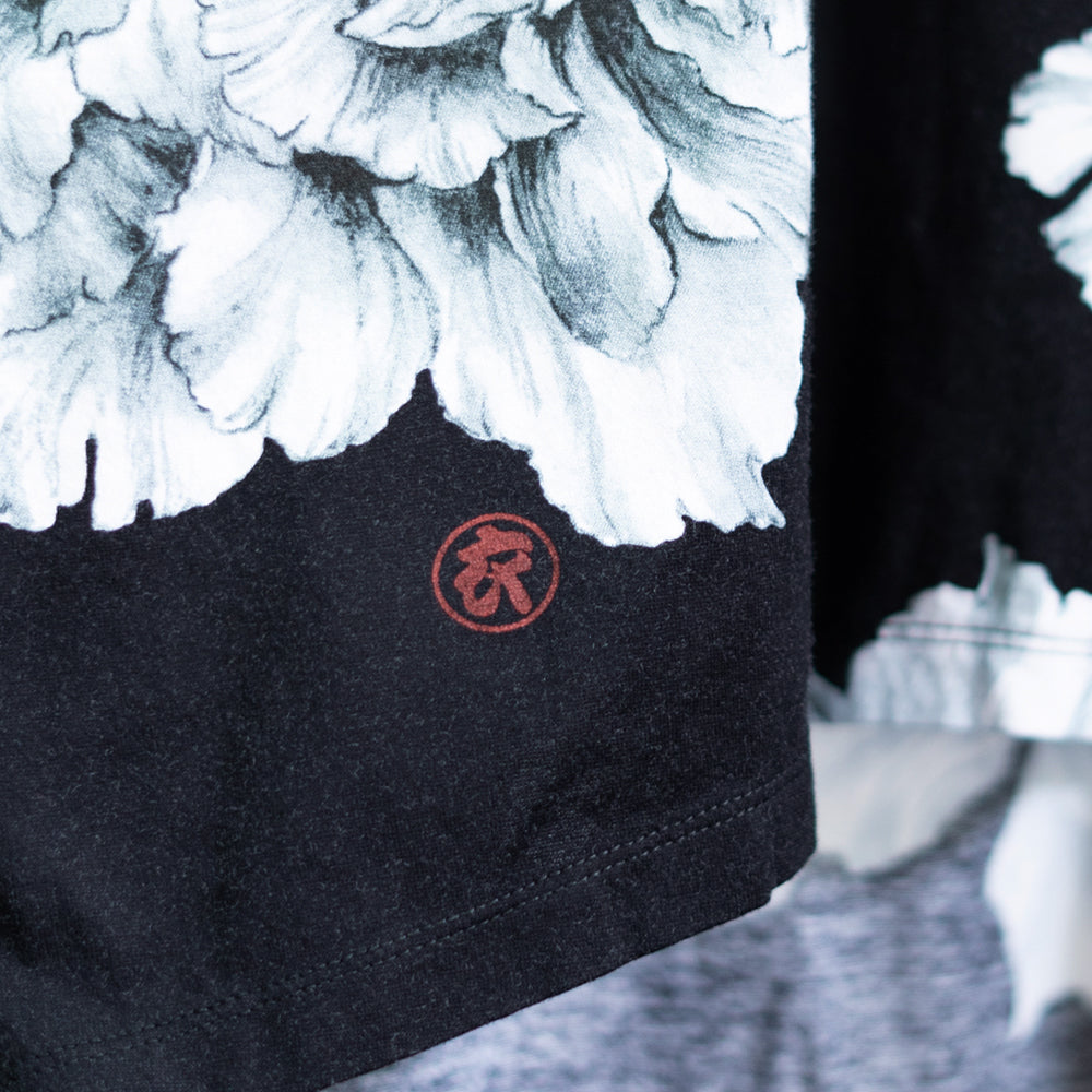 水墨牡丹総柄チュニック