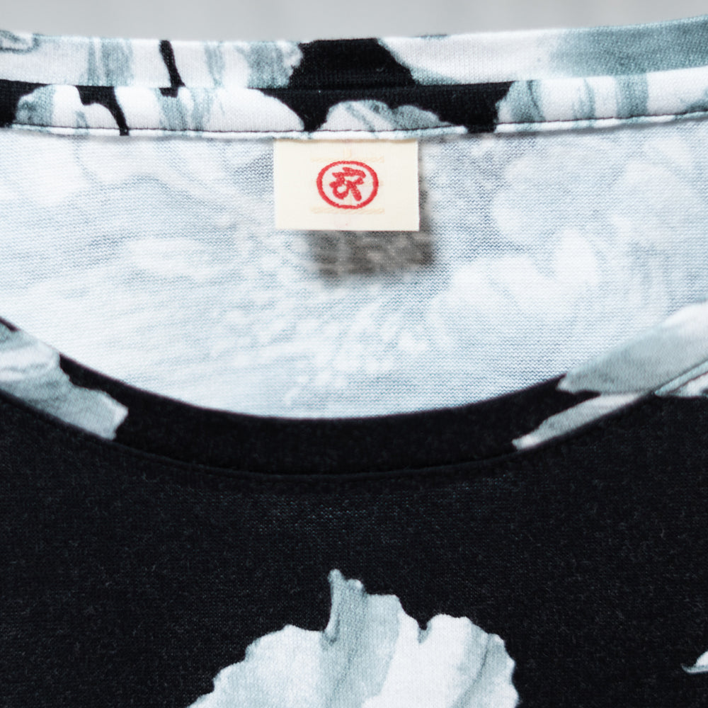水墨牡丹総柄チュニック