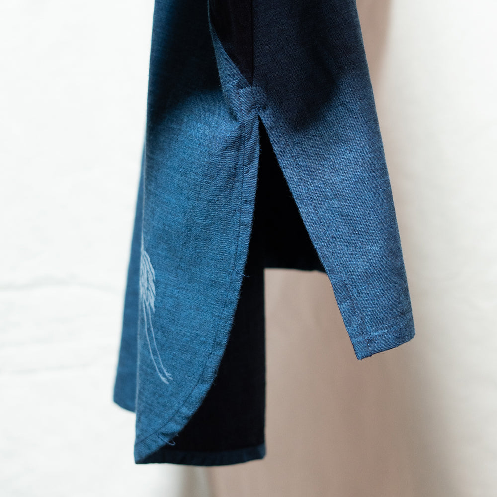 Flying Crane and Mount Fuji Stitch Blouse