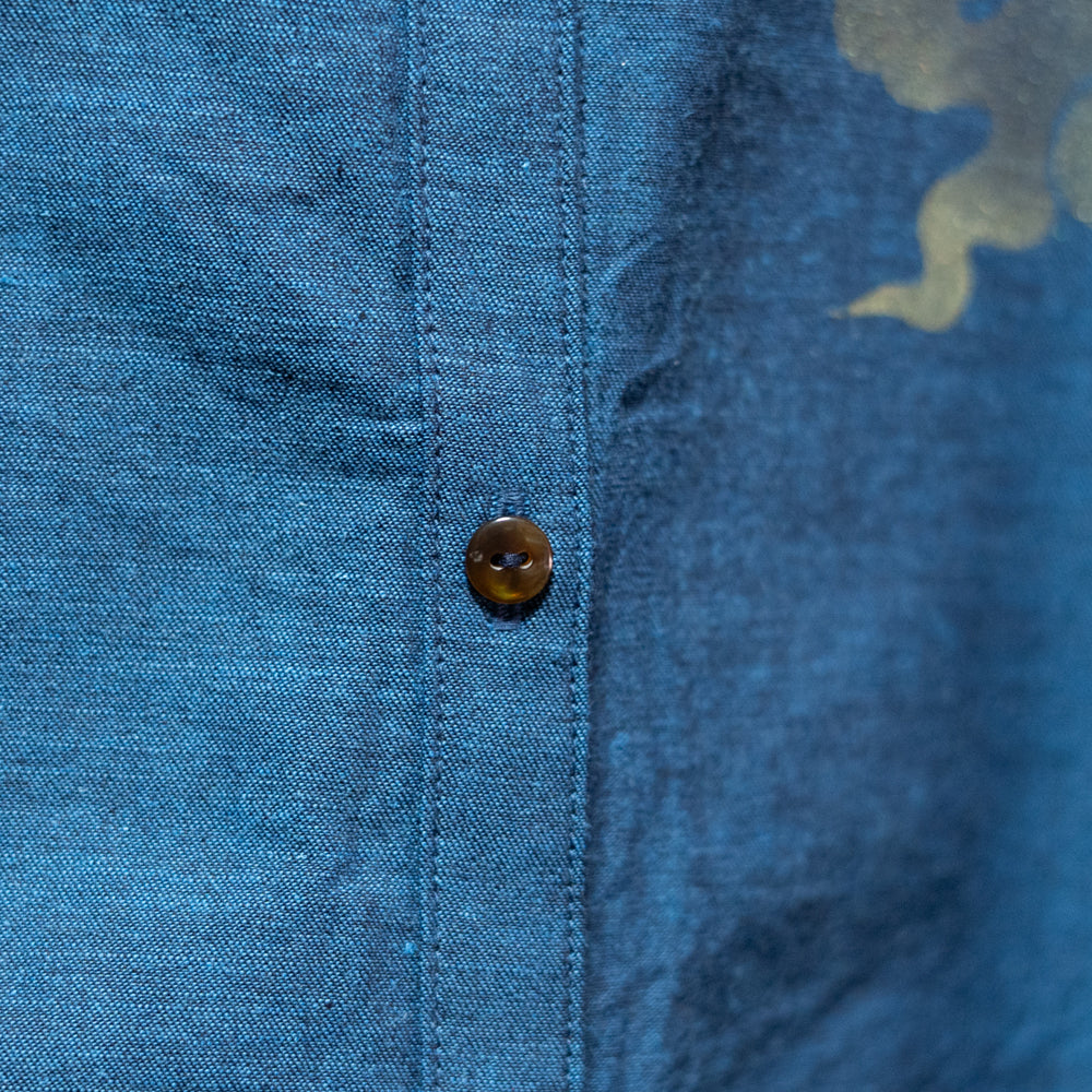 Flying Crane and Mount Fuji Stitch Blouse