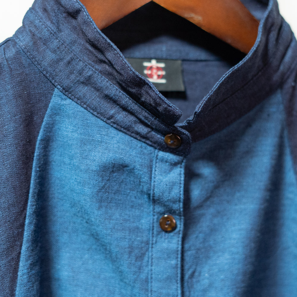 Flying Crane and Mount Fuji Stitch Blouse