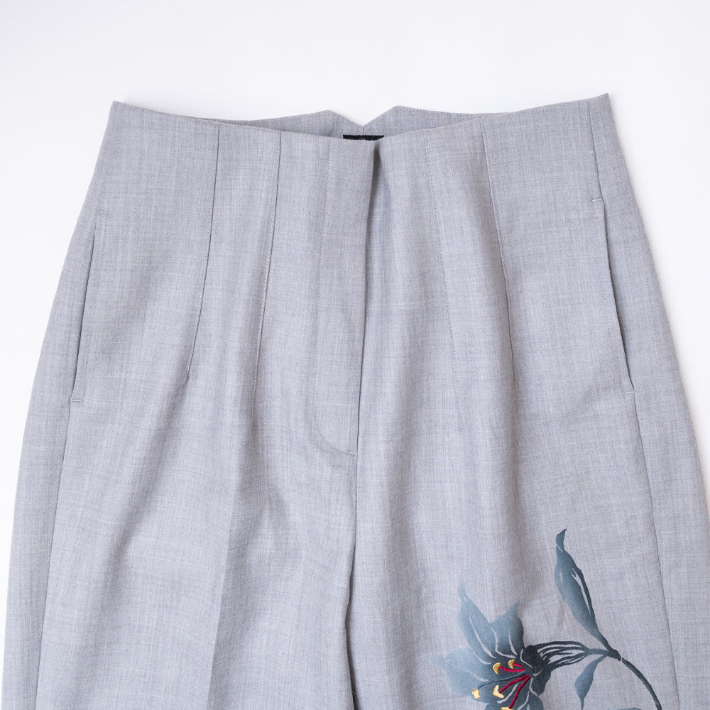 百合ハイウエスト スリムパンツ