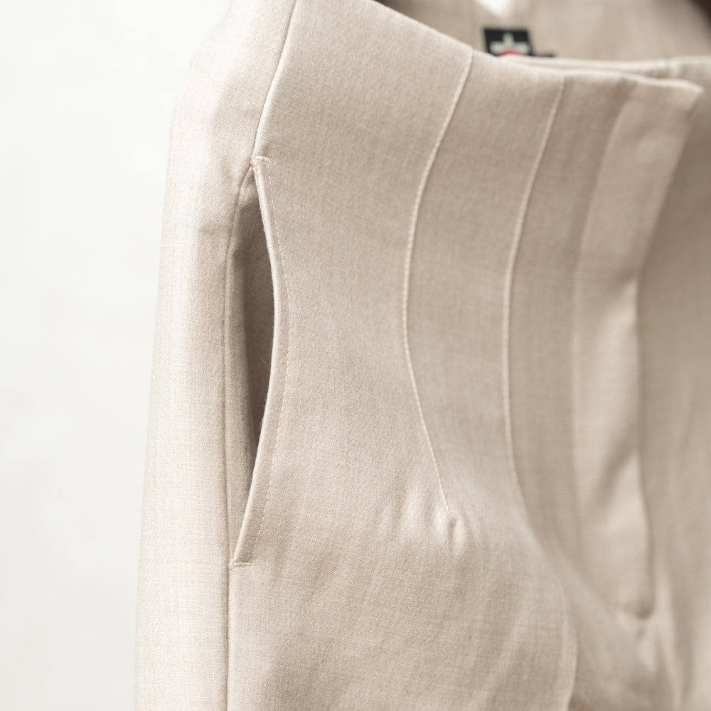 百合ハイウエスト スリムパンツ