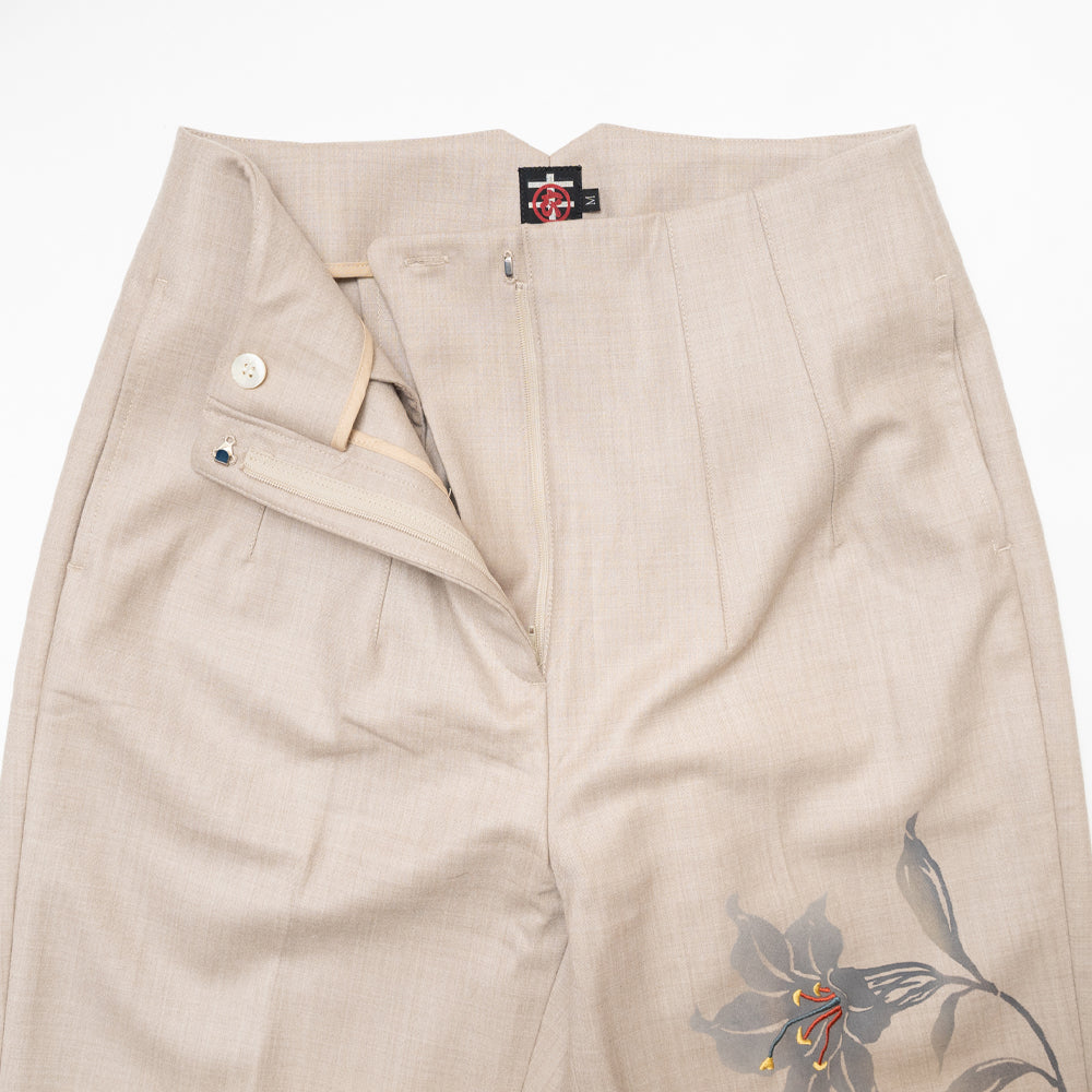 百合ハイウエスト スリムパンツ