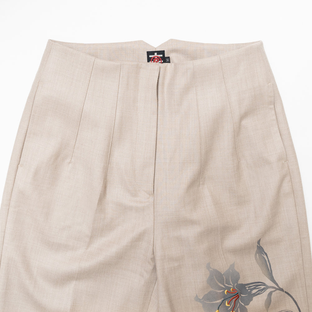 百合ハイウエスト スリムパンツ