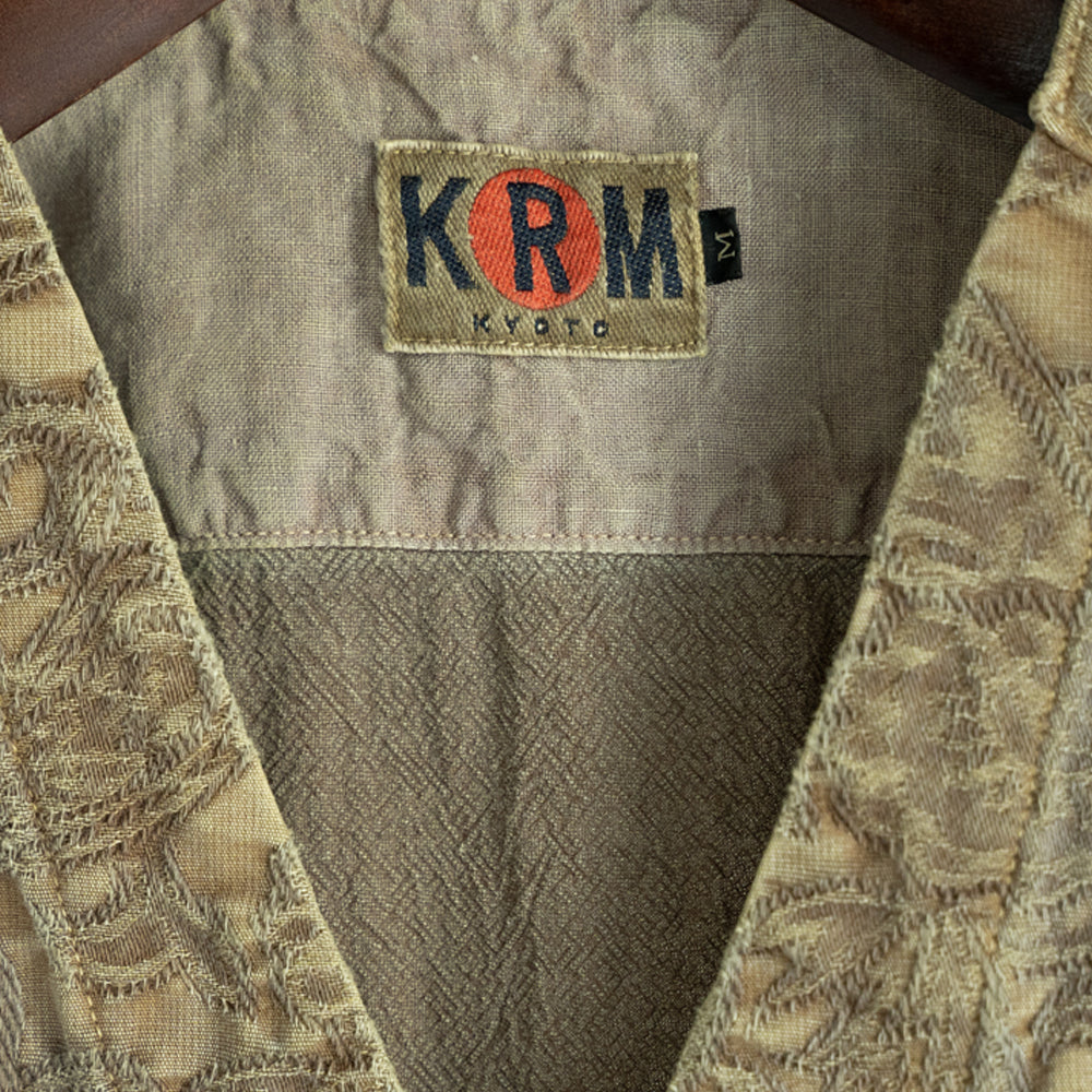 綿和紙ジャカード切替えベスト