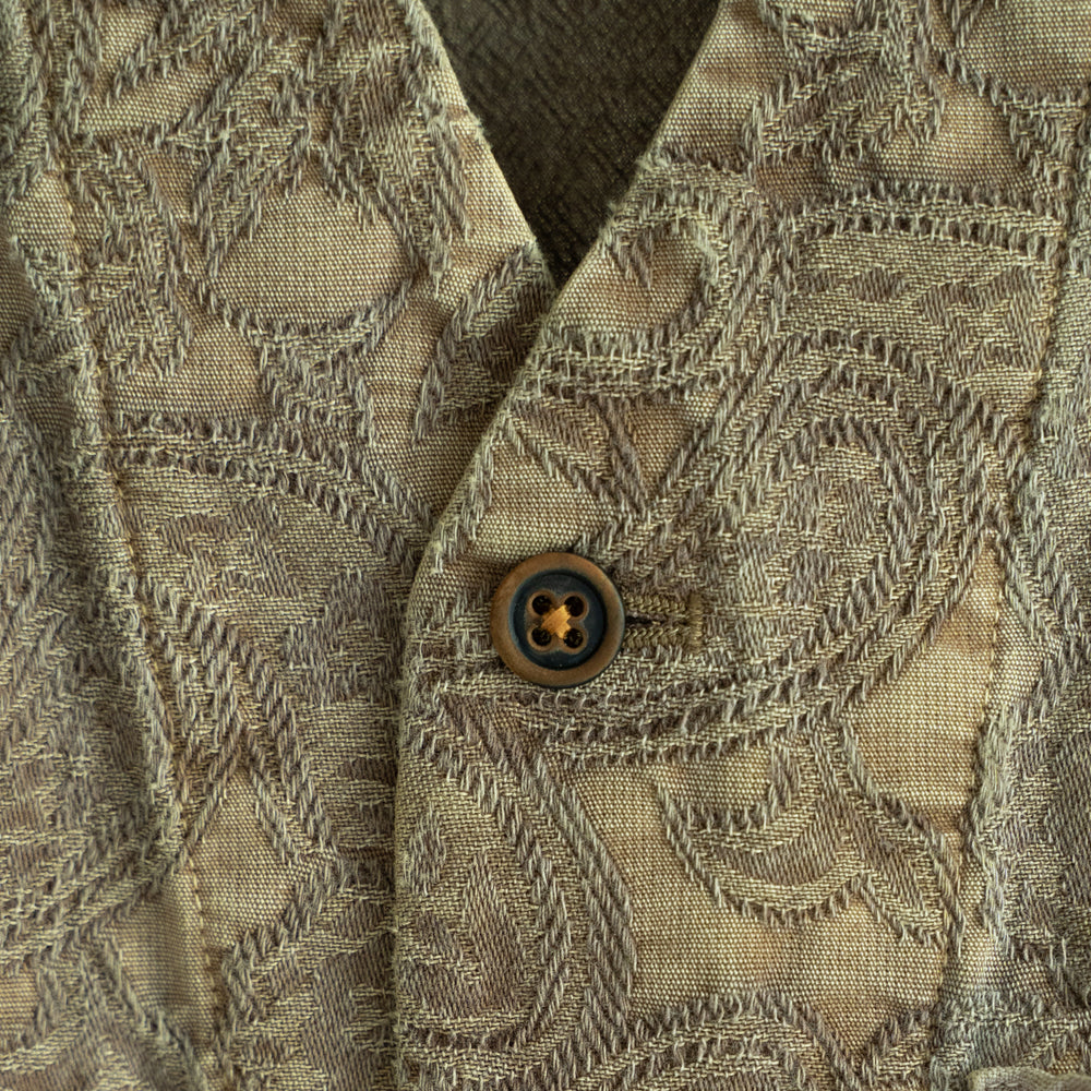 綿和紙ジャカード切替えベスト