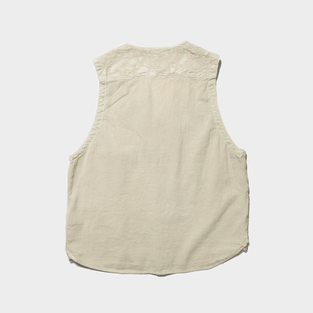 綿和紙ジャカード切替えベスト