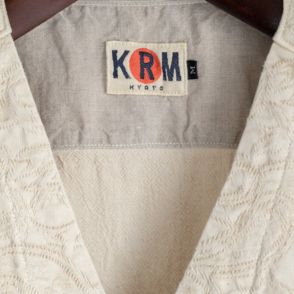 綿和紙ジャカード切替えベスト