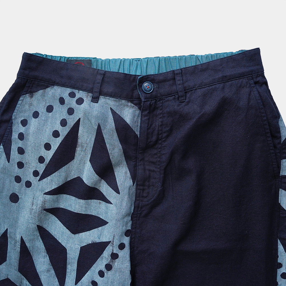 変わり麻の葉 八分丈パンツ