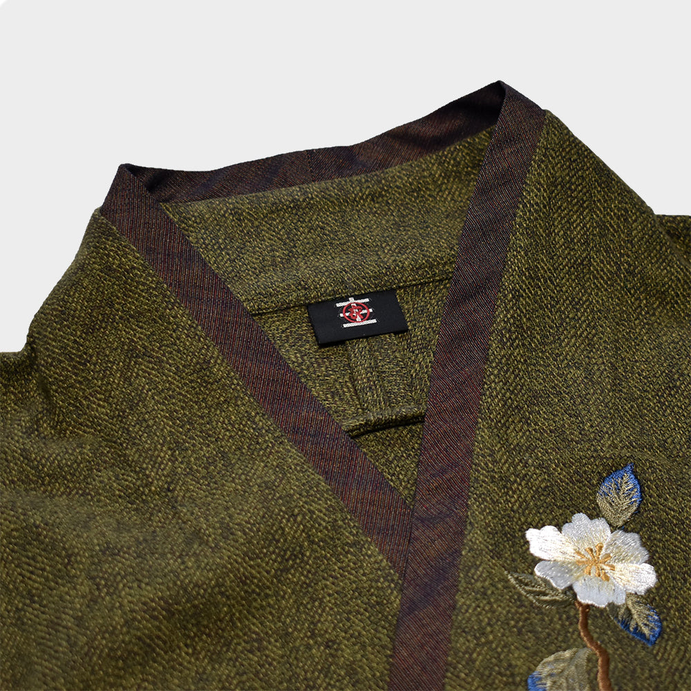 山茶花着物衿カーデジャケット