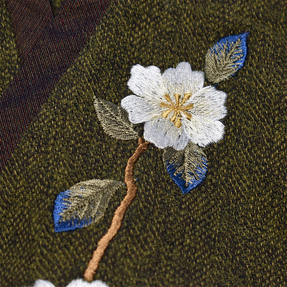 山茶花着物衿カーデジャケット